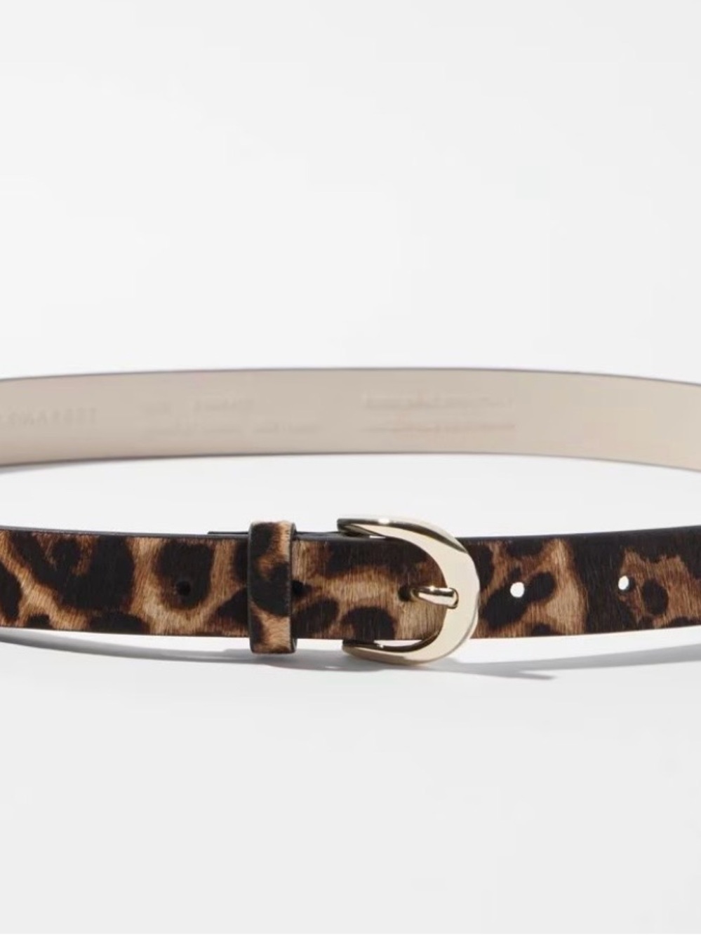 White House Black Market Leopard Haircalf Pant Belt NWOT